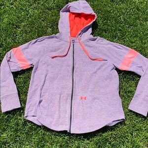 Under Armour zip up hooded long sleeve shirt